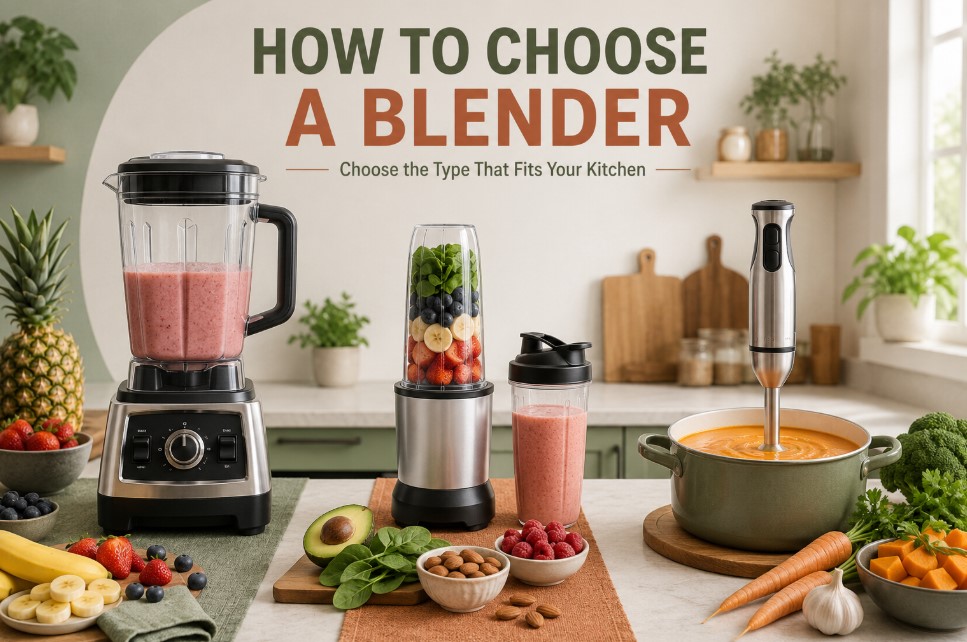 How to choose a blender by comparing countertop, personal and immersion blender types