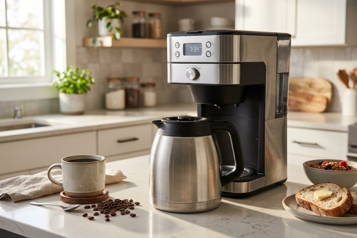 Cuisinart Brew Central DCC-1200 style programmable coffee maker with glass carafe