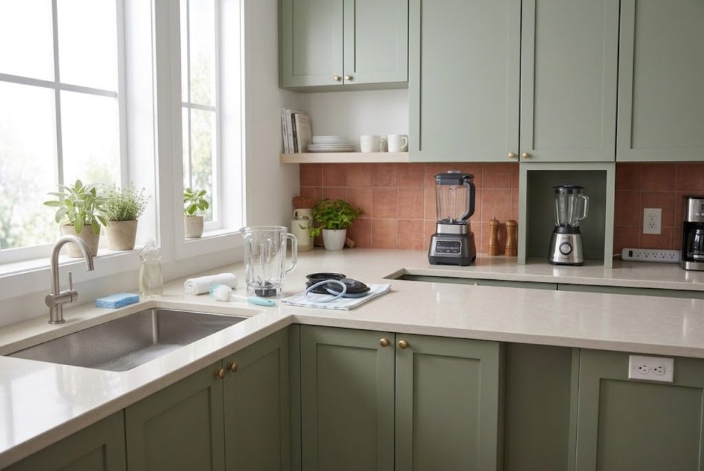 Compact and tall blenders compared for kitchen counter and storage space